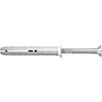 fischer 50376 Taco de golpe N 8x100-60 A2 para fijaciones rápidas y sencillas con martillo- con tornillo de seguridad de…